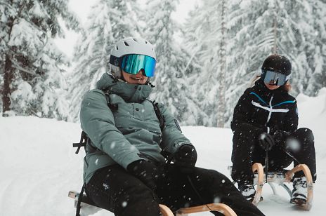 Rodeln auf der Rodelbahn Untermarkter Alm in Hoch-Imst