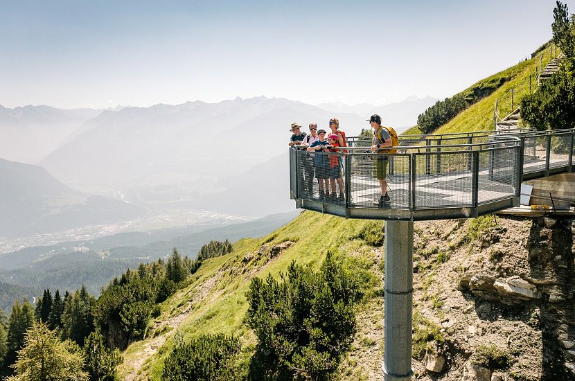 Spectacular view from a platform over the mountains