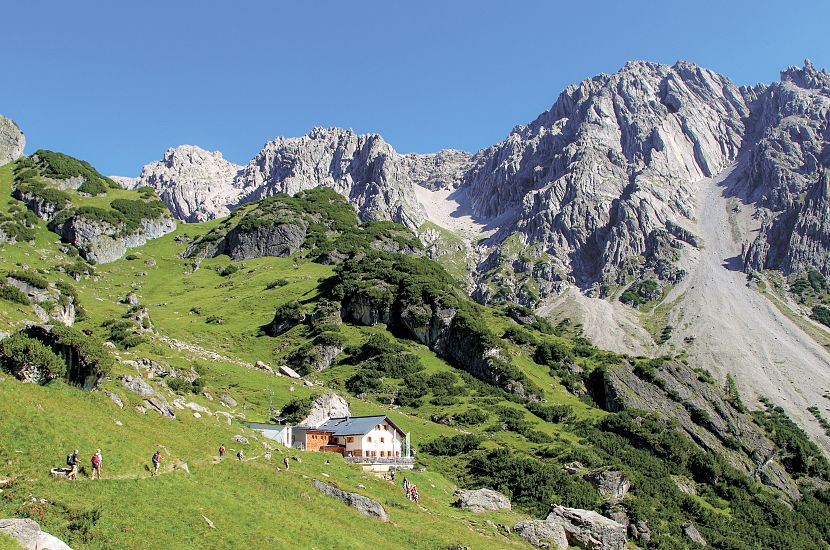 hiking summer muttekopf hut huts and alpine pastures wenzler imst tyrol