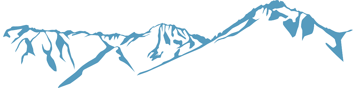 Eine blaue Bergkette