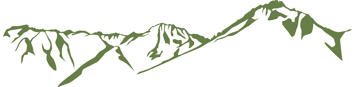 Eine grüne Bergkette
